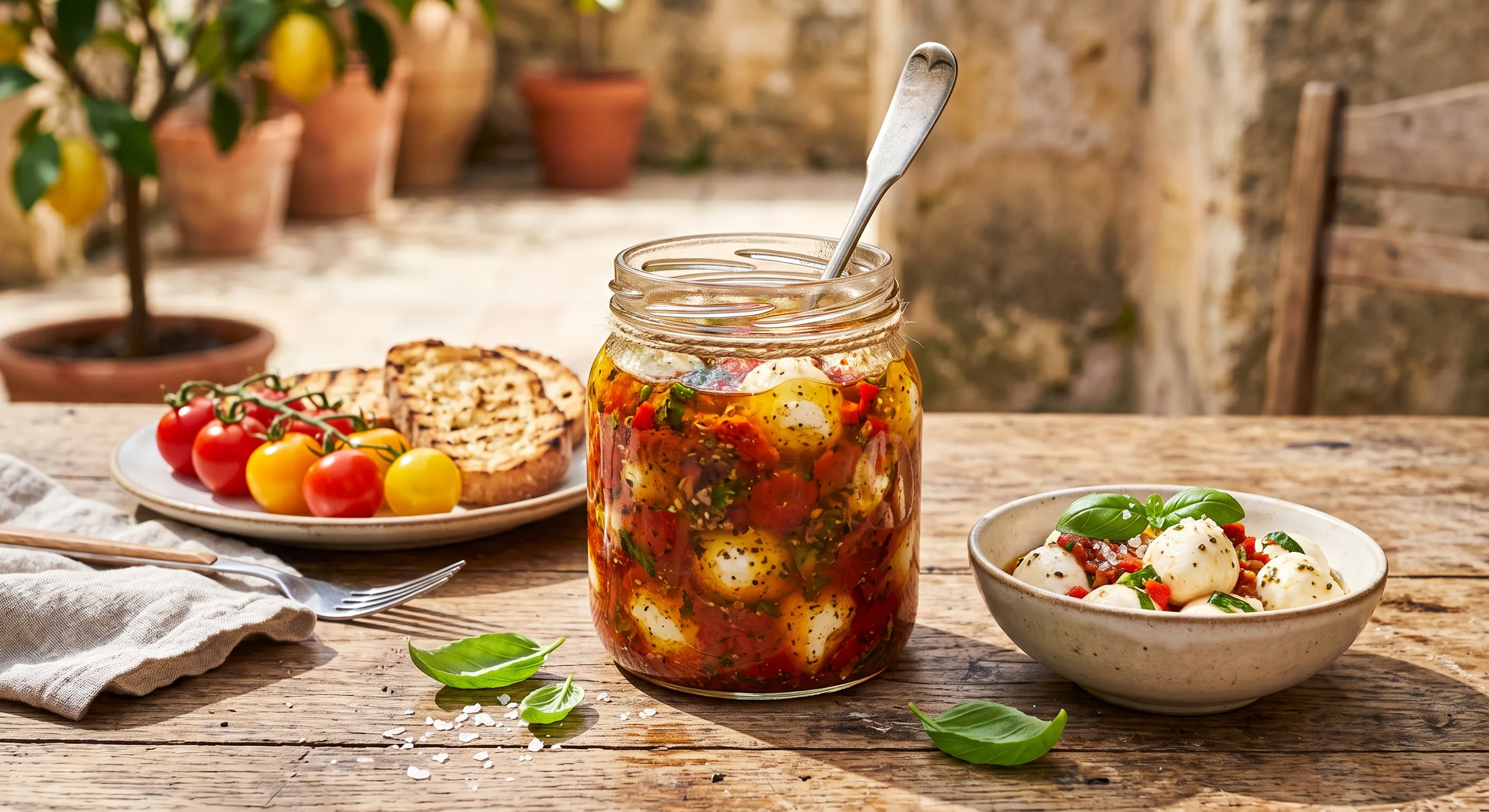 Mediterranean Tomato Marinade for Fresh Bocconcini